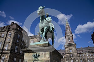 The equestrian statue of king Frederick VII in Copenhagen, Denmark